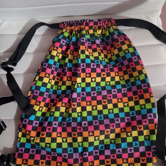 Colorful Mickey Mouse Drawstring Backpack - Picture 3 of 10